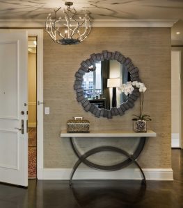 Cómo decorar recibidor con papel con textura