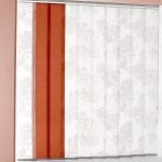 Cortina vertical lama ancha combinada