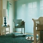 Cortinas verticales lama media turquesa