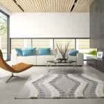 Alfombra moderna Cheroky blanco pelo