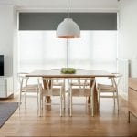 Comedor con doble estor enrollable