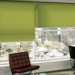 Estores Enrollables Verdes Oficina