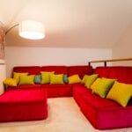 Conjunto de asientos y cuñas tapizados ambiente relax