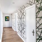 Papel pintado efecto cañas entrelazadas