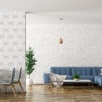Papel pintado blanco salón