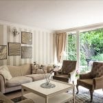 Papel pintado rayas salón