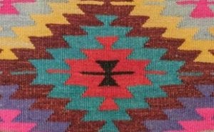 Detalle diseños diagonales de kilim