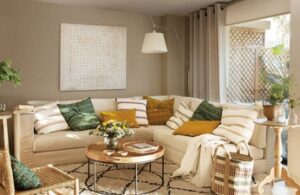 Cortinas con ollados y barra de acero