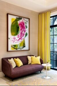Cortinas amarillo limon